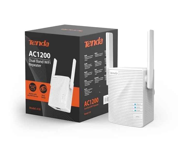 Tenda A18 1200mbps Wireless Dual Band Range Extender - Ac1200