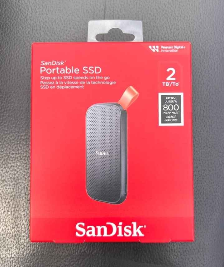 2TB Sandisk Portable SSD 2TB/TO-800mb/S