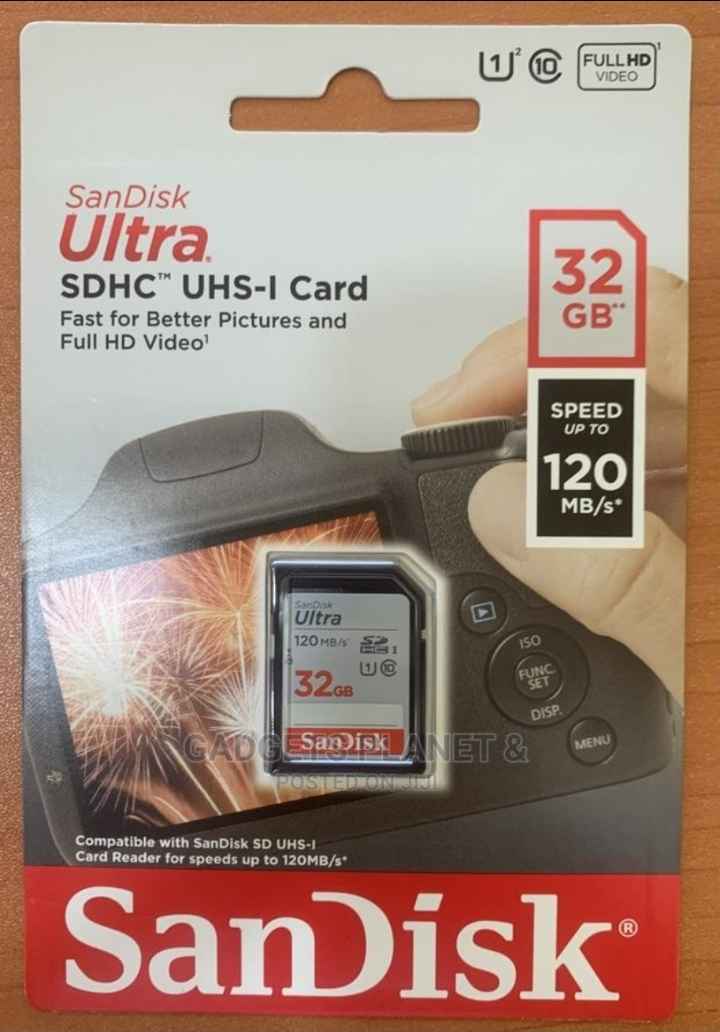 Sandisk Ultra SDHC Camera Memory Card - 32gb 120mbps