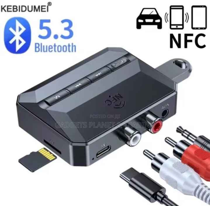 NFC Bluetooth 5.3 Audio Receiver Aux Rca Usb Adapter + Mic