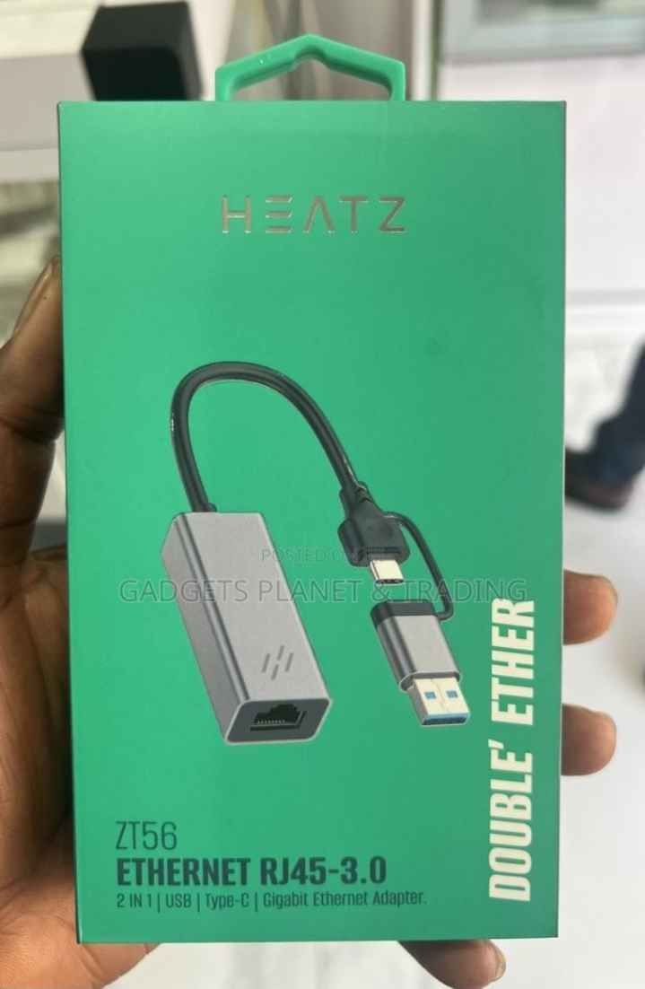 Usb-a / Usb-C to Ethernet Rj45 2in1 Gigabit Adapter - Zt56